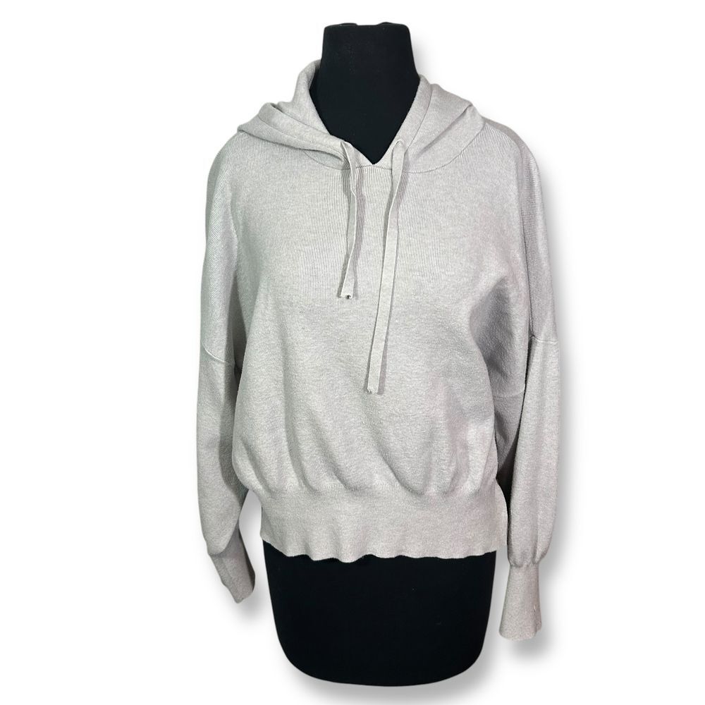 Abercrombie & Fitch Knit Hoodie Soft A&F Collection Drawstring Gray M‎